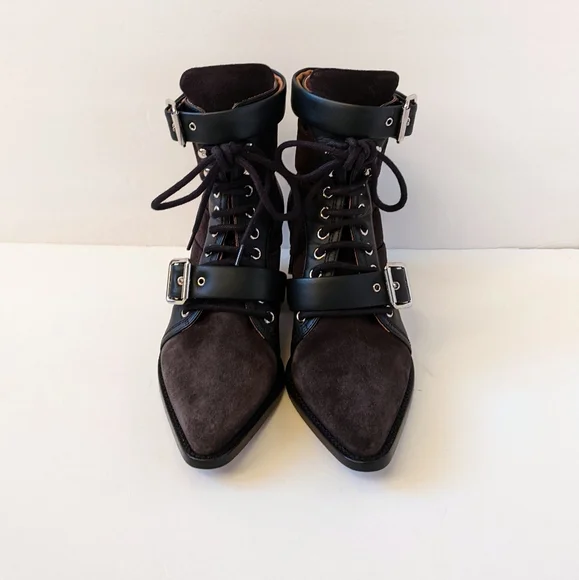 Chloe Rylee Black Suede And Leather Boots | 37.5 - Picture 7 of 16